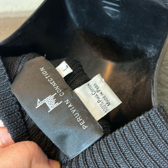 Peruvian connection 3D knit textured wavy maxi dress Pima cotton vintage 80s - Picture 5 of 5